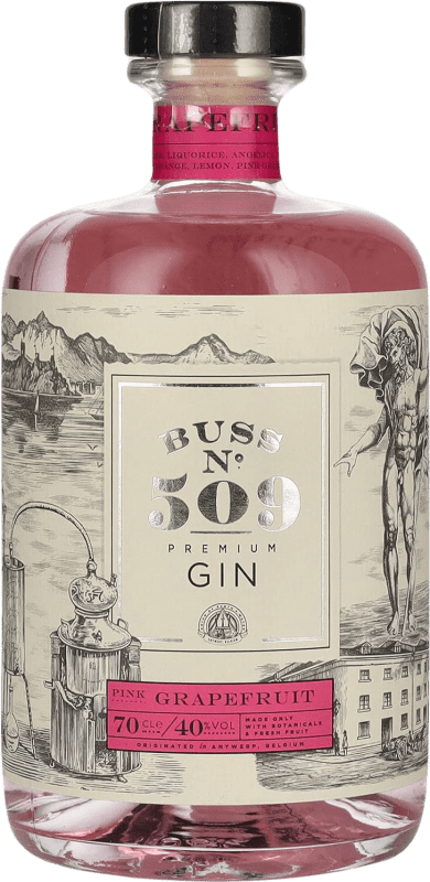 52,95 € 送料無料 | ジン Buss Nº 509 Pink Grapefruit ベルギー ボトル 70 cl
