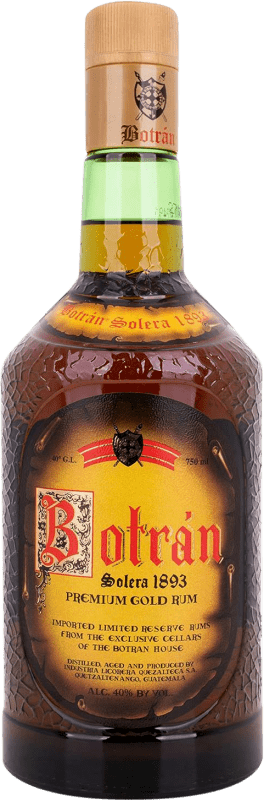 228,95 € Envoi gratuit | Rhum Licorera Quezalteca Botrán Solera 1893 Primera Edición Premium Gold Guatemala Bouteille 75 cl