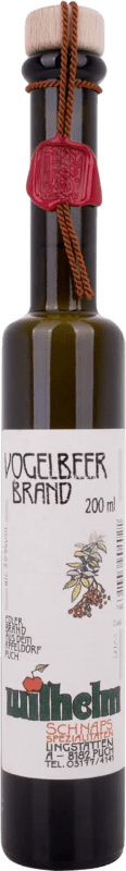 44,95 € Envío gratis | Licores Wilhelm Vogelbeerbrand Austria Botellín 20 cl