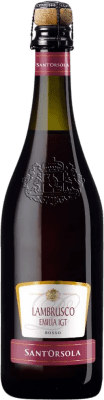 6,95 € Envio grátis | Espumante tinto Sant'Orsola Seco I.G.T. Emilia Romagna Emília-Romanha Itália Sangiovese, Lambrusco Garrafa 75 cl