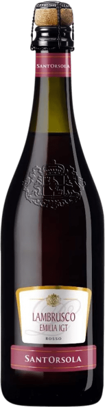 6,95 € Envío gratis | Espumoso tinto Sant'Orsola Seco I.G.T. Emilia Romagna Emilia-Romagna Italia Sangiovese, Lambrusco Botella 75 cl