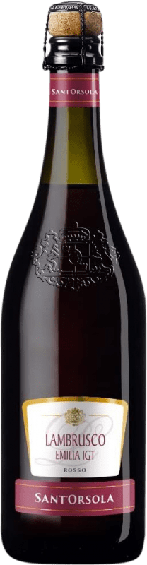 6,95 € 送料無料 | 赤いスパークリングワイン Sant'Orsola ドライ I.G.T. Emilia Romagna エミリア=ロマーニャ イタリア Lambrusco ボトル 75 cl