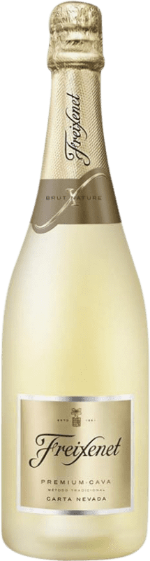 8,95 € Free Shipping | White Sparkling Wine Freixenet Carta Nevada Brut Nature D.O. Cava Catalonia Spain Macabeo Bottle 75 cl