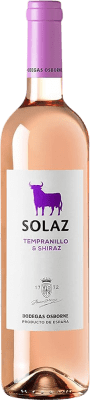 5,95 € Envío gratis | Vino rosado Osborne Solaz Tempranillo & Shiraz Rosado Castilla la Mancha España Merlot, Syrah, Petit Verdot Botella 75 cl