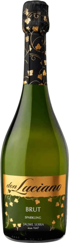 5,95 € Free Shipping | White sparkling Don Luciano Charmat Blanco Brut Castilla la Mancha Spain Tempranillo, Cabernet Sauvignon, Muscat, Macabeo, Airén, Muscat White Bottle 75 cl