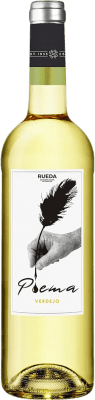 7,95 € Envio grátis | Vinho branco Cuatro Rayas Poema Blanco D.O. Rueda Castela e Leão Espanha Verdejo Garrafa 75 cl