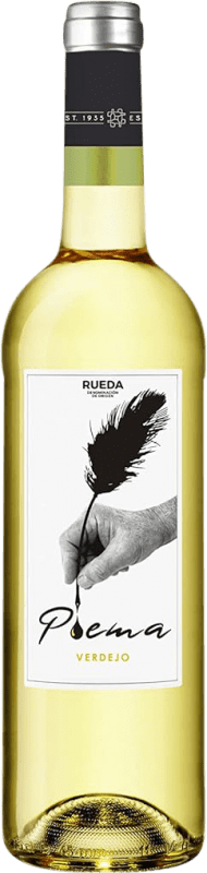 7,95 € Envío gratis | Vino blanco Cuatro Rayas Poema Blanco D.O. Rueda Castilla y León España Verdejo Botella 75 cl
