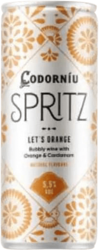 58,95 € Бесплатная доставка | Коробка из 12 единиц Оранжевое вино Codorníu Let's Spritz — Шприц Испания Macabeo — Макабео Мини-бутылка 25 cl