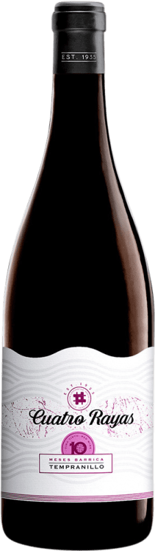 7,95 € Kostenloser Versand | Rotwein Cuatro Rayas 10 Meses Holzfass Kastilien und León Spanien Tempranillo 75 cl