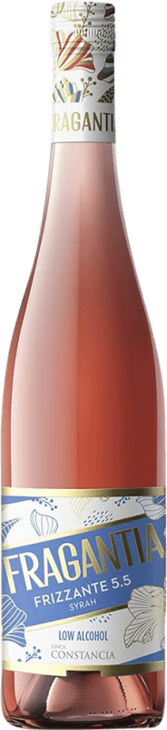 10,95 € Envio grátis | Espumante rosé Finca Constancia Fragantia 5.5 Frizzante Rosado I.G.P. Vino de la Tierra de Castilla Castela-Mancha Espanha Syrah Garrafa 75 cl