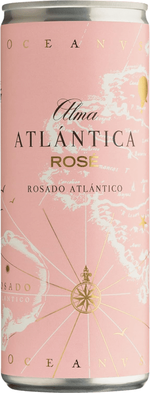 36,95 € Kostenloser Versand | 12 Einheiten Box Roséwein Alma Atlántica Rosé Spanien Mencía Dose 25 cl