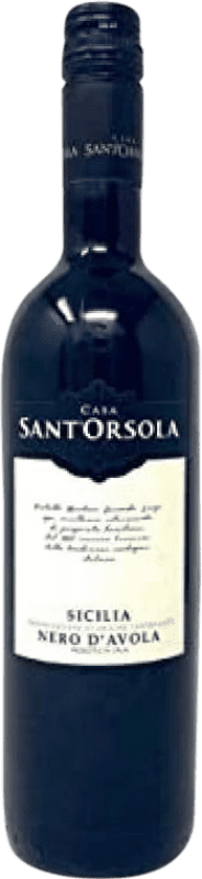 8,95 € Free Shipping | Red wine Sant'Orsola D.O.C. Sicilia Sicily Italy Pinot Black, Nero d'Avola, Calabrese Bottle 75 cl