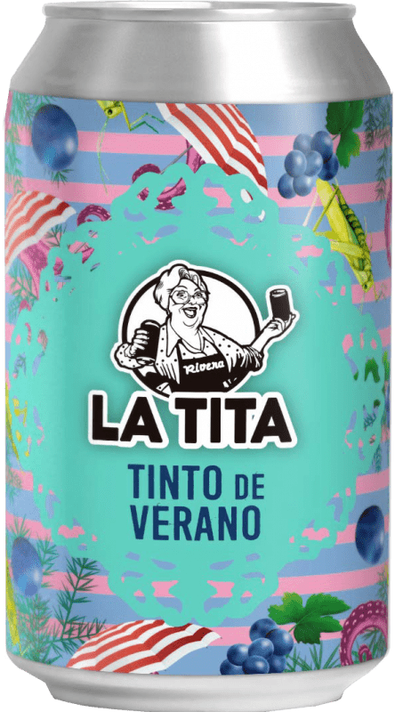 28,95 € Free Shipping | 24 units box Soft Drinks & Mixers La Tita Rivera Tinto de Verano Spain Can 33 cl