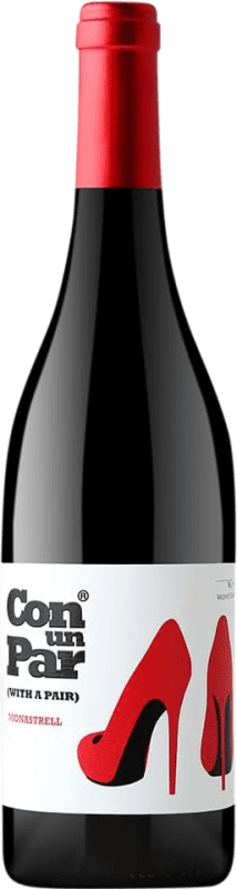 9,95 € 免费送货 | 红酒 Vicente Gandía Con un Par Monastrell Petit Verdot D.O. Valencia 巴伦西亚社区 西班牙 Monastrell, Petit Verdot 瓶子 75 cl