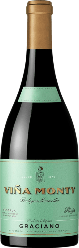 62,95 € Бесплатная доставка | Красное вино Montecillo Monty Резерв D.O.Ca. Rioja Ла-Риоха Испания Graciano бутылка 75 cl