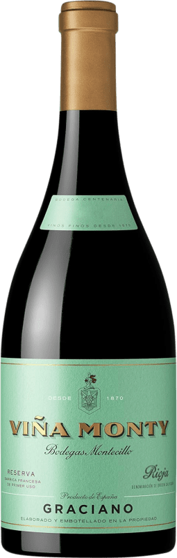 56,95 € Free Shipping | Red wine Montecillo Monty Reserve D.O.Ca. Rioja The Rioja Spain Graciano Bottle 75 cl