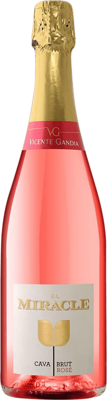 10,95 € Free Shipping | Rosé sparkling Vicente Gandía El Miracle Rosado Brut D.O. Cava Valencian Community Spain Grenache Bottle 75 cl