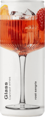 5,95 € Envío gratis | Sangría Glass Canned Rosé Cataluña España Botellín 25 cl