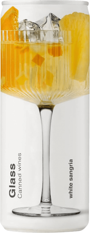 5,95 € 免费送货 | 桑格利亚和葡萄酒柠檬水 Glass Canned White — 白色的 加泰罗尼亚 西班牙 小瓶装 25 cl