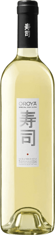 10,95 € Spedizione Gratuita | Vino bianco Oroya Oroya I.G.P. Vino de la Tierra de Castilla Castilla-La Mancha Spagna Macabeo, Airén, Moscato di Grano Tenero Bottiglia 75 cl