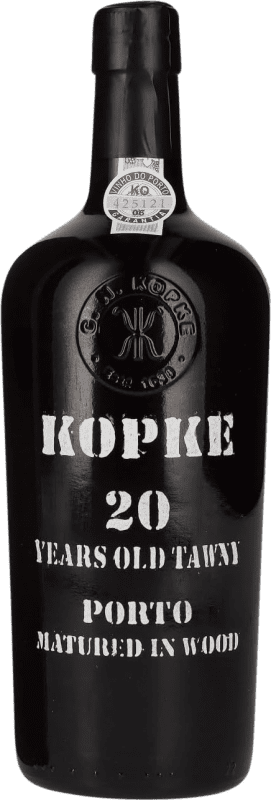 97,95 € Free Shipping | Fortified wine Kopke Tawny I.G. Porto Douro Portugal Touriga Franca, Touriga Nacional, Tinta Roriz 20 Years Bottle 75 cl