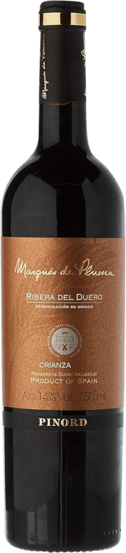 31,95 € Envío gratis | Vino Tinto Pinord Crianza D.O. Ribera del Duero Castilla y León España Tempranillo 75 cl