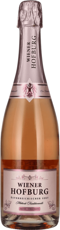 10,95 € Бесплатная доставка | Розовое игристое Wiener Hofburg Rosé сухой Австрия Chardonnay бутылка 75 cl