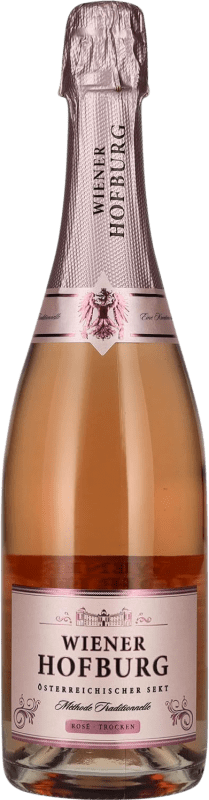 19,95 € 免费送货 | 桃红起泡酒 Wiener Hofburg Trocken — 干型 Rosé — 桃红葡萄酒 奥地利 Chardonnay — 莎当妮 75 cl