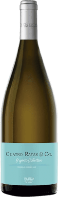 15,95 € Envoi gratuit | Vin blanc Cuatro Rayas Organic Collection Blanco Ecológico D.O. Rueda Castille et Leon Espagne Verdejo Biologique Bouteille 75 cl
