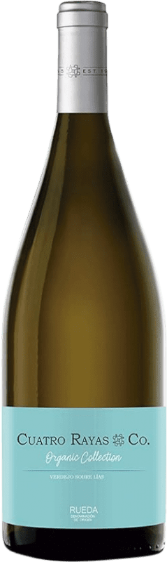15,95 € Envío gratis | Vino blanco Cuatro Rayas Organic Collection Blanco Ecológico D.O. Rueda Castilla y León España Verdejo Botella 75 cl