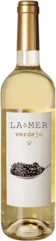 9,95 € Envío gratis | Vino blanco Châpeau La Mer Blanco España Verdejo Botella 75 cl