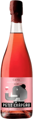 18,95 € Envío gratis | Espumoso rosado Châpeau Petit Rosé D.O. Cava Cataluña España Garnacha, Monastrell Botella 75 cl