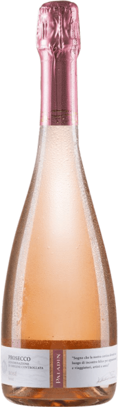 17,95 € 免费送货 | 桃红起泡酒 Paladin Brut — 起泡酒 干型 Rosé — 桃红葡萄酒 D.O.C. Prosecco 威尼托 意大利 Glera — 格莱拉 75 cl