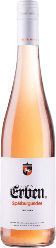 8,95 € Envio grátis | Vinho Rosé Langguth Trocken — Seco Rosé Alemanha Pinot Noir, Primitivo 75 cl