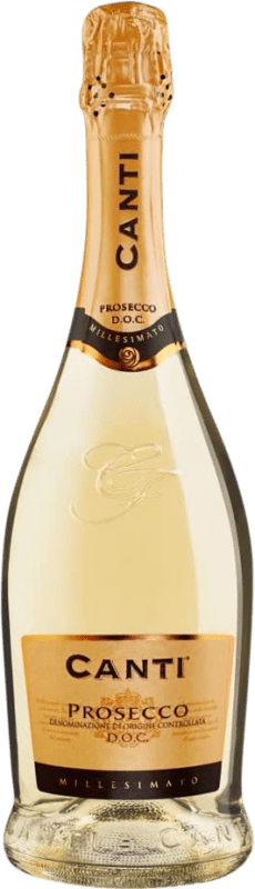 12,95 € Envoi gratuit | Vin Mousseux Blanc Canti Extra Dry — Extra-Sec Millesimato D.O.C. Prosecco Vénétie Italie Glera 75 cl