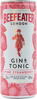 39,95 € Envío gratis | Caja de 12 unidades Refrescos y Mixers Beefeater Cóctel Gin &Tonic Redi Pink Reino Unido Lata 25 cl