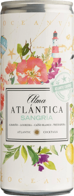 54,95 € 免费送货 | 盒装12个 酒桑格利亚汽酒 Alma Atlántica Blanca 加利西亚 西班牙 Tempranillo, Loureiro, Albariño, Caíño White 小瓶 25 cl