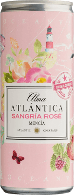 29,95 € Envío gratis | Caja de 12 unidades Sangría Limonada Alma Atlántica Rosé — Rosado Galicia España Mencía Botellín 25 cl