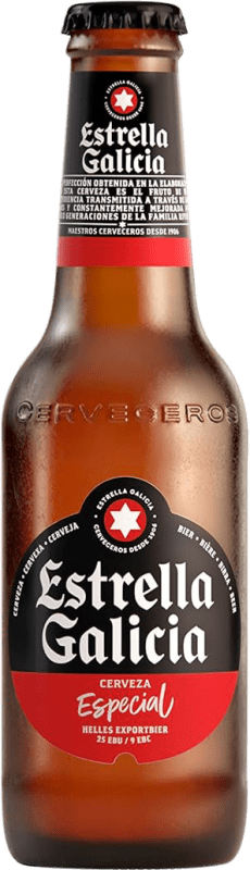 24,95 € Free Shipping | 24 units box Beer Estrella Galicia Lager, Special Galicia Spain Small Bottle 25 cl