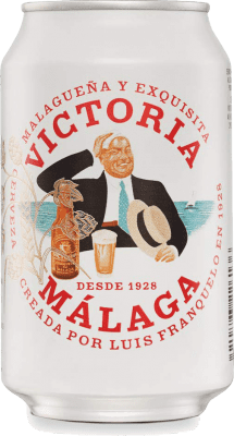 23,95 € Envio grátis | Caixa de 24 unidades Cerveja Victoria 1928 Espanha Lata 33 cl