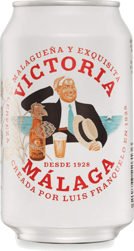 24,95 € Free Shipping | 24 units box Beer Victoria 1928 Spain Can 33 cl