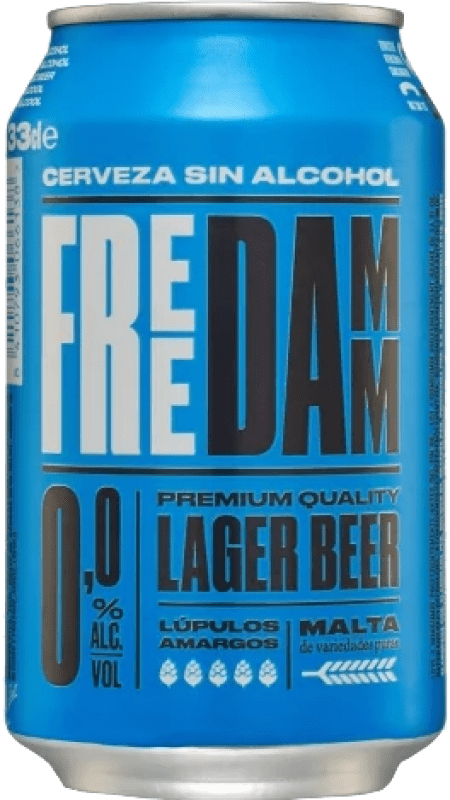 17,95 € Free Shipping | 24 units box Beer Free Damm Spain Can 33 cl