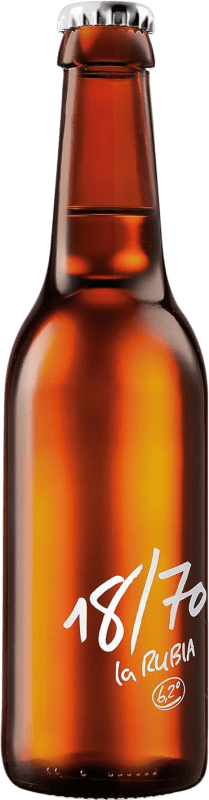 16,95 € 送料無料 | 12個入りボックス ビール 18/70 Lager, 特別, Rubia — ブロンド スペイン 1/3ボトル 33 cl