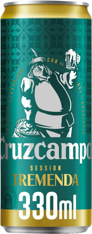 22,95 € Envoi gratuit | Boîte de 24 unités Bière Cruzcampo Tremenda Espagne Canette 33 cl