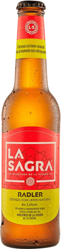 39,95 € Free Shipping | 12 units box Beer La Sagra Radler Limón Spain One-Third Bottle 33 cl