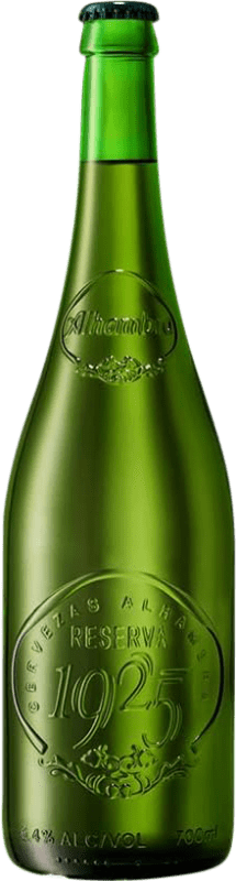 29,95 € Бесплатная доставка | Коробка из 6 единиц Пиво Alhambra 1925 Dorada Lager, Ограниченный выпуск Резерва Испания Бутылка 70 cl