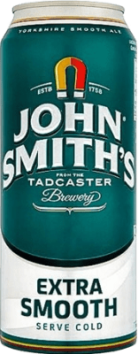 83,95 € Kostenloser Versand | 24 Einheiten Box Bier John Smith's Extra Smooth Spanien Alu-Dose 50 cl