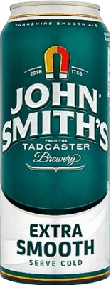 59,95 € Envio grátis | Caixa de 24 unidades Cerveja John Smith's Extra Espanha Lata Medium 50 cl Smooth — Suave