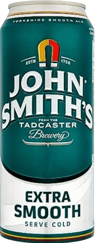 83,95 € Kostenloser Versand | 24 Einheiten Box Bier John Smith's Extra Smooth Spanien Alu-Dose 50 cl