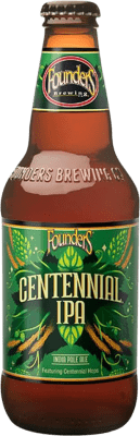 102,95 € 送料無料 | 24個入りボックス ビール Mahou Founders Centennial IPA — India Pale Ale, Dorada — ゴールデン スペイン 1/3ボトル 33 cl